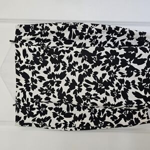 Floral Black and White Skirt